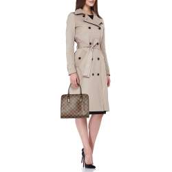Pre Owned Louis Vuitton Damier Ebene Canvas and Leather Triana Bag