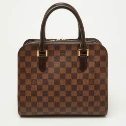 Pre Owned Louis Vuitton Damier Ebene Canvas and Leather Triana Bag