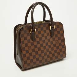 Pre Owned Louis Vuitton Damier Ebene Canvas and Leather Triana Bag