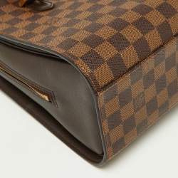Pre Owned Louis Vuitton Damier Ebene Canvas and Leather Triana Bag