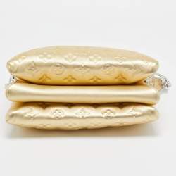 Pre Owned Louis Vuitton Gold Monogram Embossed Coussin PM Bag