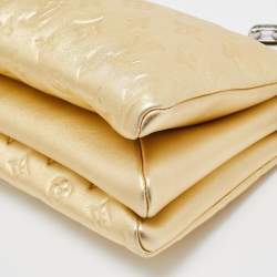 Pre Owned Louis Vuitton Gold Monogram Embossed Coussin PM Bag