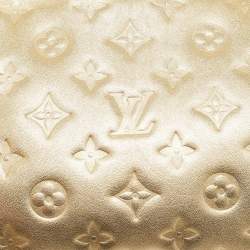 Pre Owned Louis Vuitton Gold Monogram Embossed Coussin PM Bag