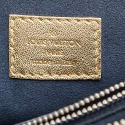 Pre Owned Louis Vuitton Gold Monogram Embossed Coussin PM Bag