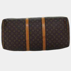 Louis Vuitton Brown Monogram Canvas Keepall 55 Travel Bag