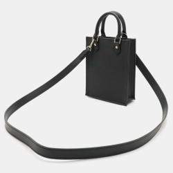 Louis Vuitton Black Leather Petite Sac Plat Tote Bag