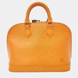 Louis Vuitton Orange Epi Leather Alma PM Satchel Bag