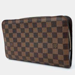 Louis Vuitton Brown Damier Ebene Pochette Saint Louis Clutch