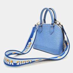 Louis Vuitton Blue Epi Leather Alma BB Satchel Bag