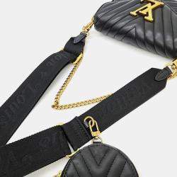 Louis Vuitton Black Leather New Wave Multi Pochette Shoulder Bag