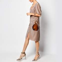 Pre Owned Louis Vuitton Brown Python Petite Boite Chapeau Bag