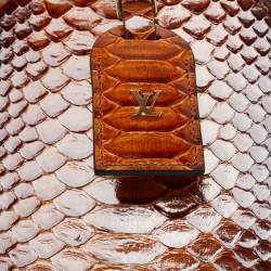 Pre Owned Louis Vuitton Brown Python Petite Boite Chapeau Bag