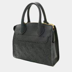 Louis Vuitton Black Leather Medium Pont Neuf Satchel Bag