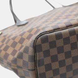 Louis Vuitton Brown Damier Ebene Canvas Neverfull MM Tote Bag