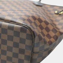 Louis Vuitton Brown Damier Ebene Canvas Neverfull MM Tote Bag