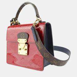 Louis Vuitton Red Monogram Canvas and Epi Leather Satchel Bag