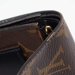 Louis Vuitton Black Monogram Canvas and Leather Flower Lock Wallet