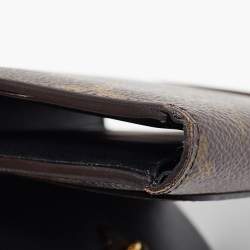 Louis Vuitton Black Monogram Canvas and Leather Flower Lock Wallet