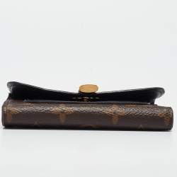 Louis Vuitton Black Monogram Canvas and Leather Flower Lock Wallet