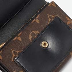 Louis Vuitton Black Monogram Canvas and Leather Flower Lock Wallet