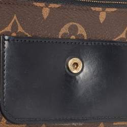 Louis Vuitton Black Monogram Canvas and Leather Flower Lock Wallet