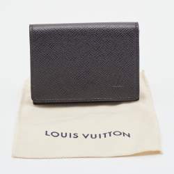 Louis Vuitton Black Taiga Leather Business Card Holder