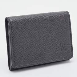 Louis Vuitton Black Taiga Leather Business Card Holder