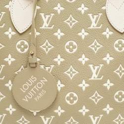 Louis Vuitton Khaki/Beige Monogram Empreinte Leather Spring In The City Neverfull MM Bag
