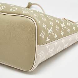 Louis Vuitton Khaki/Beige Monogram Empreinte Leather Spring In The City Neverfull MM Bag