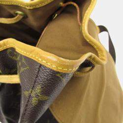 Pre Owned Louis Vuitton Brown Canvas GM Montsouris Backpacks