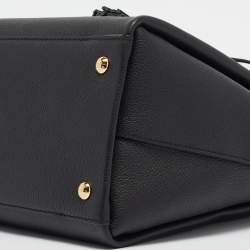Pre Owned Louis Vuitton Black Leather Lockmeto Bag
