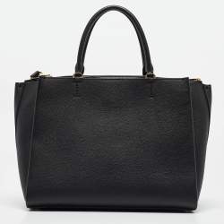 Pre Owned Louis Vuitton Black Leather Lockmeto Bag