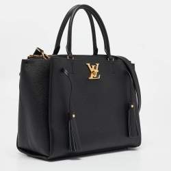 Pre Owned Louis Vuitton Black Leather Lockmeto Bag