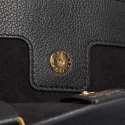 Pre Owned Louis Vuitton Black Leather Lockmeto Bag