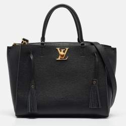 Pre Owned Louis Vuitton Black Leather Lockmeto Bag
