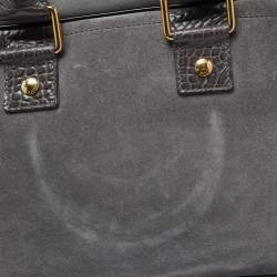 Pre Owned حقيبة لوي فيتون هافان ستامبد ترانك جلد وسويدي رصاصي/أسود إصدار محدود GM