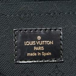 Pre Owned حقيبة لوي فيتون هافان ستامبد ترانك جلد وسويدي رصاصي/أسود إصدار محدود GM