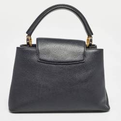 Pre Owned Louis Vuitton Black Taurillon Leather Capucines PM Bag
