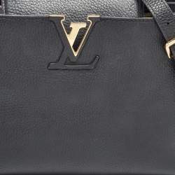 Pre Owned Louis Vuitton Black Taurillon Leather Capucines PM Bag