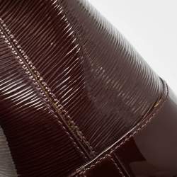 Pre Owned Louis Vuitton Plum Electric Epi Leather Mirabeau GM Bag