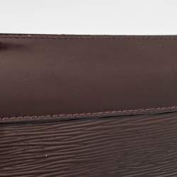 Pre Owned Louis Vuitton Plum Electric Epi Leather Mirabeau GM Bag