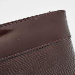 Pre Owned Louis Vuitton Plum Electric Epi Leather Mirabeau GM Bag