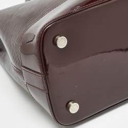 Pre Owned Louis Vuitton Plum Electric Epi Leather Mirabeau GM Bag