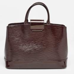 Pre Owned Louis Vuitton Plum Electric Epi Leather Mirabeau GM Bag