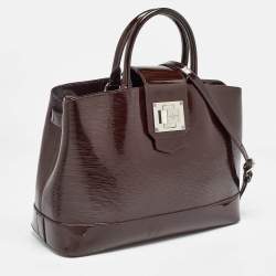 Pre Owned Louis Vuitton Plum Electric Epi Leather Mirabeau GM Bag