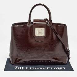 Pre Owned Louis Vuitton Plum Electric Epi Leather Mirabeau GM Bag