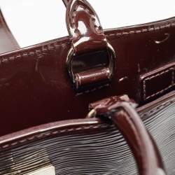 Pre Owned Louis Vuitton Plum Electric Epi Leather Mirabeau GM Bag