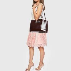 Pre Owned Louis Vuitton Plum Electric Epi Leather Mirabeau GM Bag
