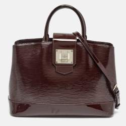 Pre Owned Louis Vuitton Plum Electric Epi Leather Mirabeau GM Bag