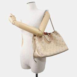 Louis Vuitton Cream Monogram Mahina Leather Bella Shoulder Bag